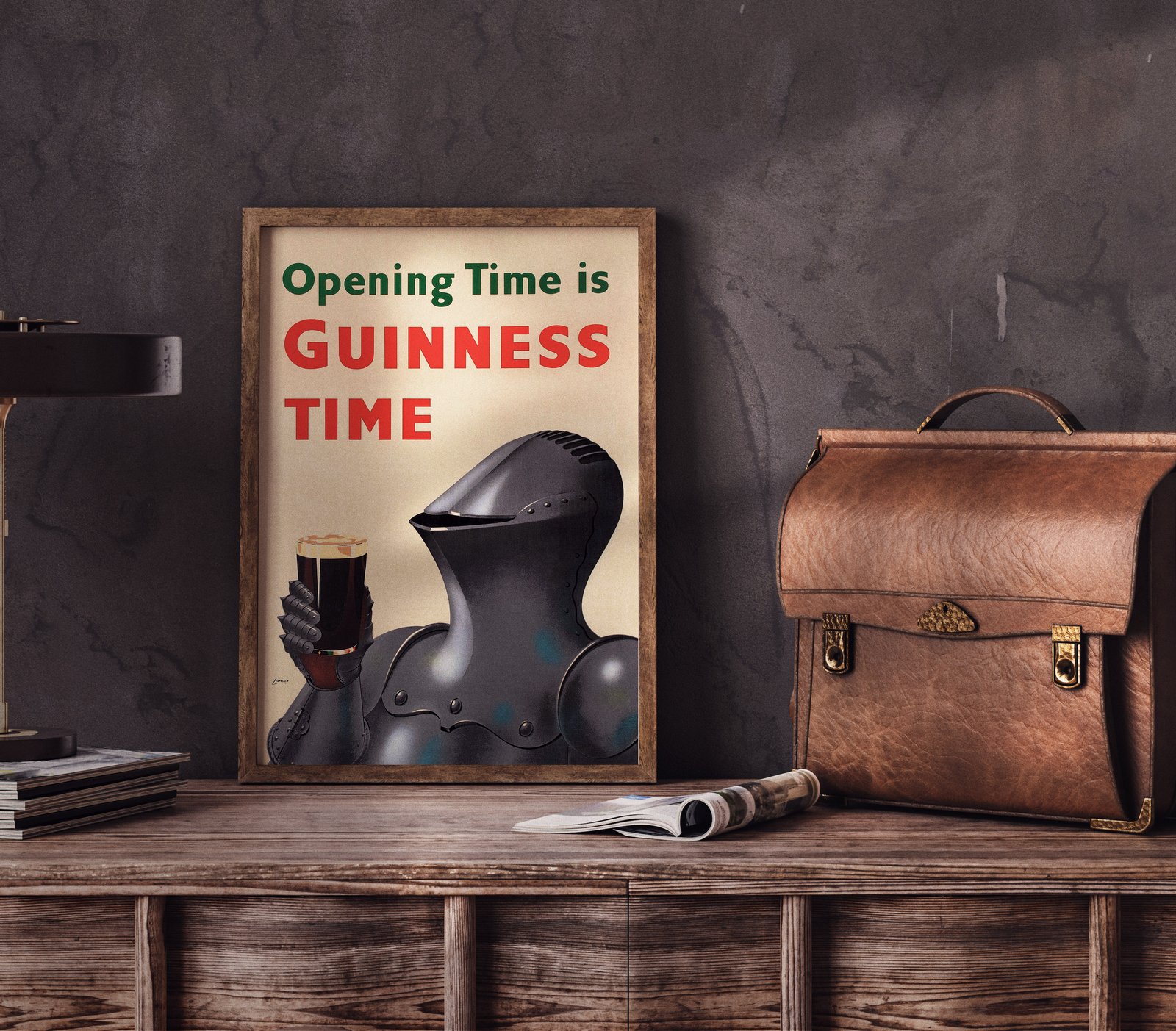 Opening Time is Guinness Time | Eric Lander | 1956 | Vintage Ads